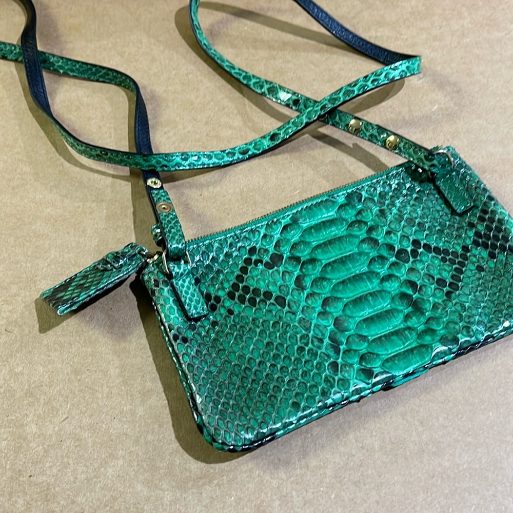 Ximena kavalekas python green snake skin bag